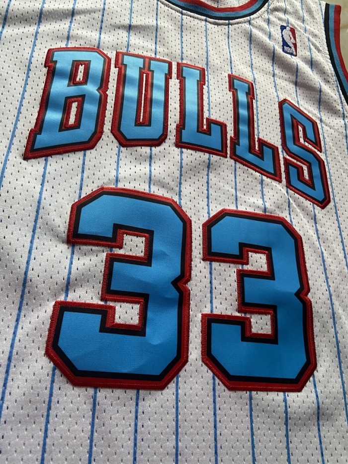 Mitchell&ness 1997-98 Chicago Bulls 33 PIPPEN White Basketball Shirt NBA Jersey
