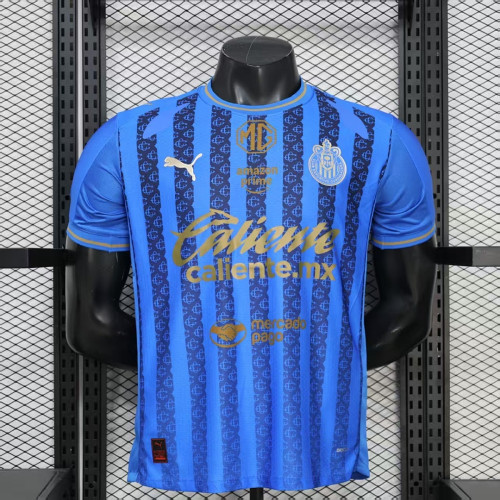 Player Version 2025-2026 Chivas Third Away Blue Soccer Jersey Football Shirt