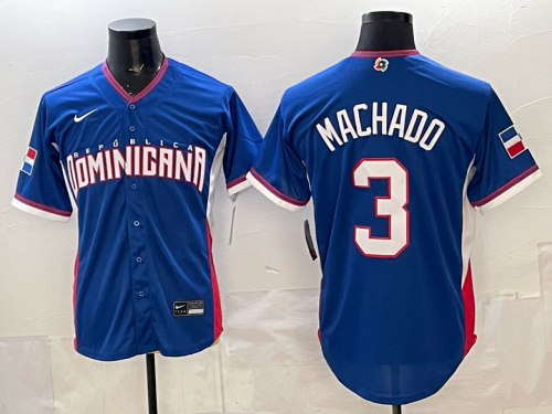 World Baseball Jersey Dominican Republic MACHADO 3 MLB Jersey MLB Shirt