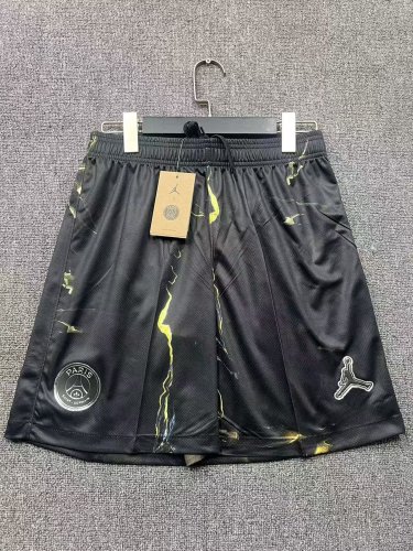 Fan Version 2025-2026 PSG Fourth Away Black Soccer Shorts Paris Football Shorts