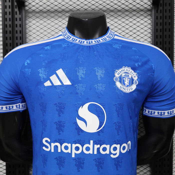 Player Version 2026-2027 Manchester United Blue Icon Soccer Jersey Man United Football Shirt