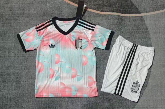 with White Shorts Youth Uniform Kids Kit 2026 BEL Away Soccer Jersey Shorts Child Football Set