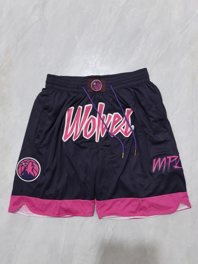 with Pocket 2026 City Edition Minnesota Timberwolves Purple NBA Shorts Basketball Pant