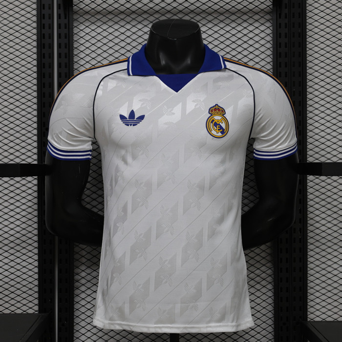 Player Version 2026-2027 Real Madrid White Retro Model Soccer Jersey Real Football Shirt