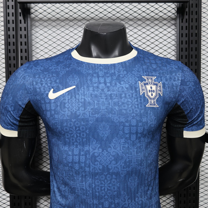 Player Version 2026 Portugal Blue Soccer Jersey Football Shirt