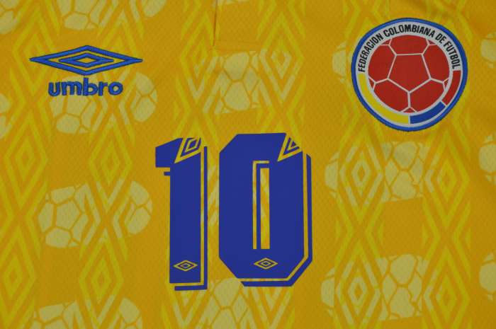 Retro Jersey 1993 Colombia VALDERRAMA 10 Home Soccer Jersey Vintage Football Shirt