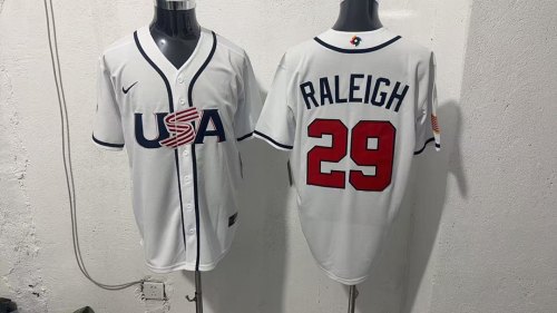 World Baseball Classic Jersey USA RALEIGH 29 White Baseball Jersey United States WBC MLB Shirt