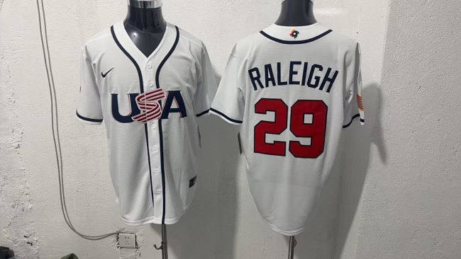 World Baseball Classic Jersey USA RALEIGH 29 White Baseball Jersey United States WBC MLB Shirt