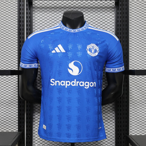 Player Version 2026-2027 Manchester United Blue Icon Soccer Jersey Man United Football Shirt