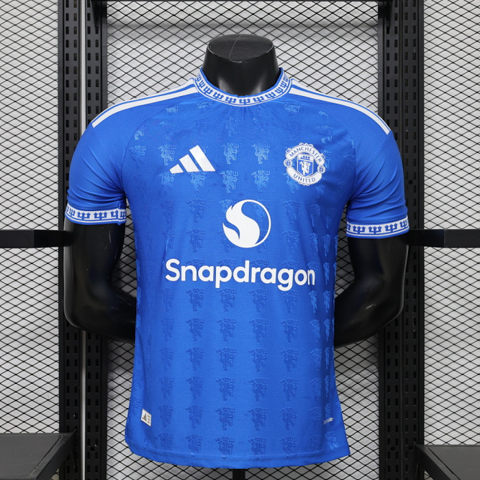 Player Version 2026-2027 Manchester United Blue Icon Soccer Jersey Man United Football Shirt