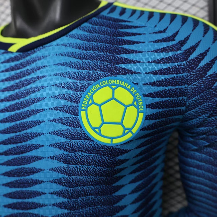 Long Sleeve Player Version 2026 Colombia Away Soccer Jersey Camisetas de Futbol