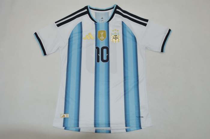 with FIFA World Champions 2022 Patch Fan Version 2026 Argentina MESSI 10 Home Soccer Jersey Football Shirt
