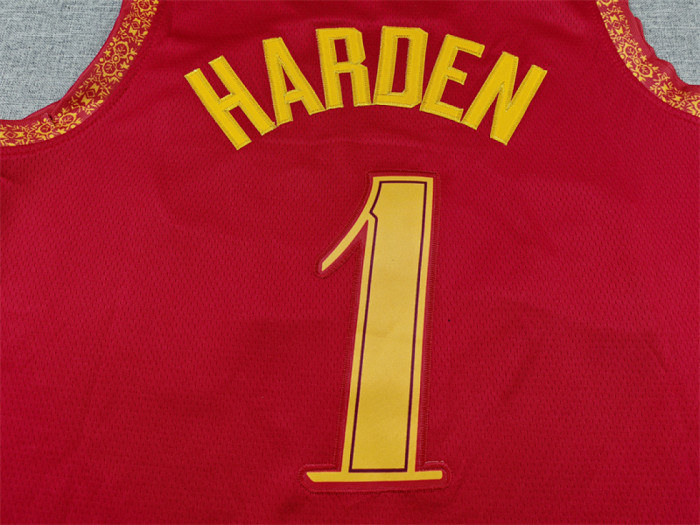 2024 City Edition New Los Angeles Clippers 1 HARDEN Red NBA Jersey Basketball Shirt
