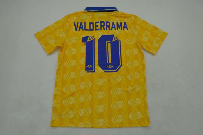 Retro Jersey 1993 Colombia VALDERRAMA 10 Home Soccer Jersey Vintage Football Shirt