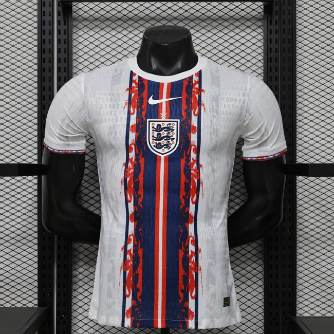 Player Version 2026 England White/Red/Dark Blue Soccer Jersey Football Shirt