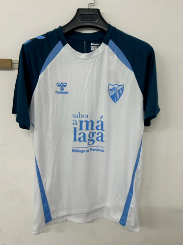 Fan Version 2025-2026 Malaga White Soccer Jersey Football Pre-match Shirt