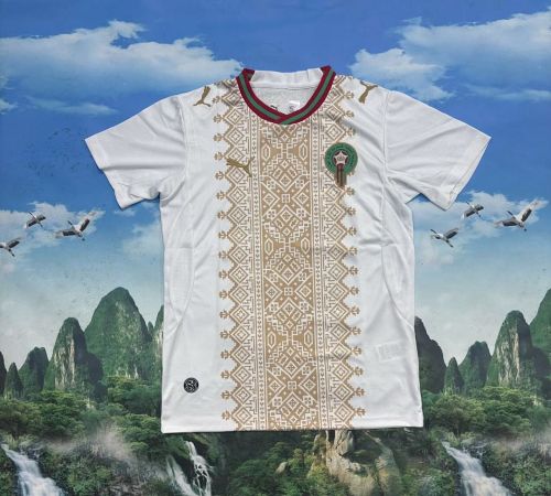 Fans Version 2026 Morocco Away White Soccer Jersey Football Shirt