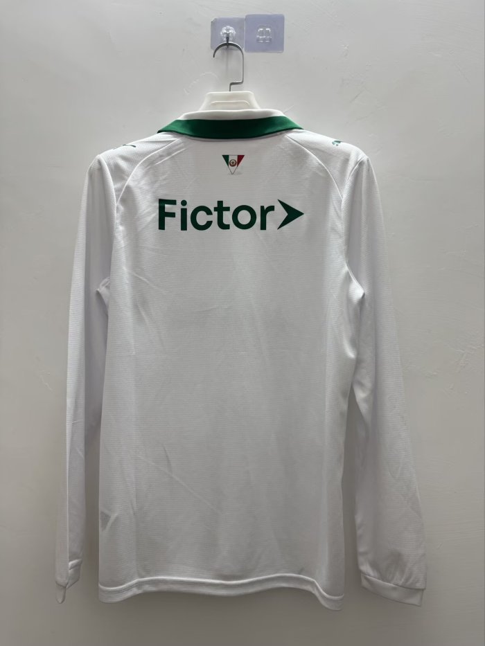 with One Star Long Sleeve 2026-2027 Palmeiras Away White Soccer Jersey Football Shirt