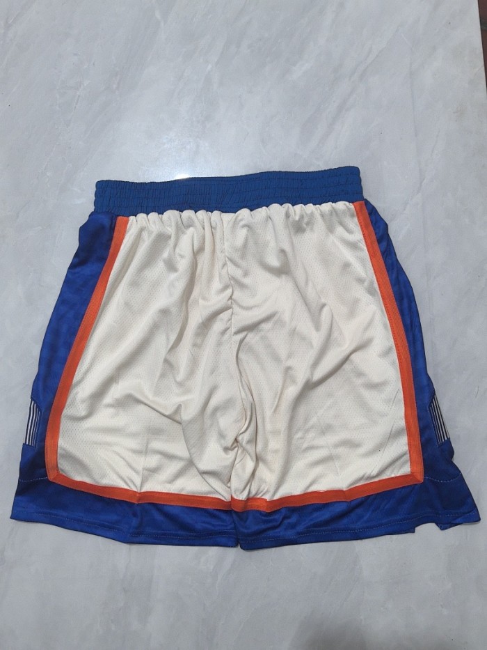 with Pocket 2026 City Edition New York Knicks OFF-White NBA Shorts Basketball Pants