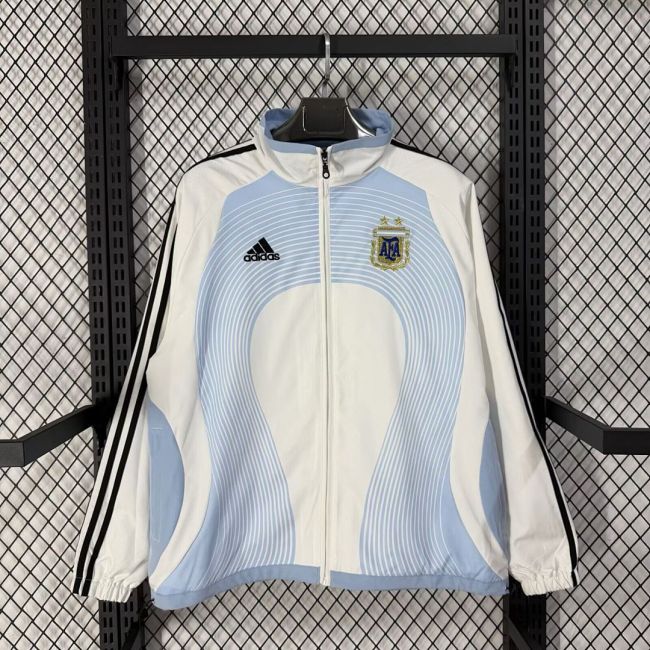 2026-2027 Argentina White Soccer Windbreaker Jacket Football Jacket