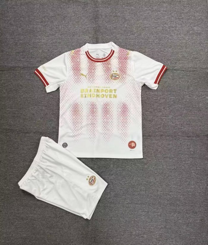 Youth Uniform Kids Kit 2026-2027 PSV Eindhoven Special Edition Soccer Jersey Shorts Child Football Set