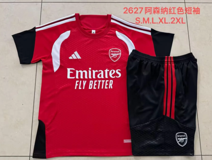 Adult Uniform 2026-2027 Arsenal Red Soccer Training Jersey and Shorts Football Kits