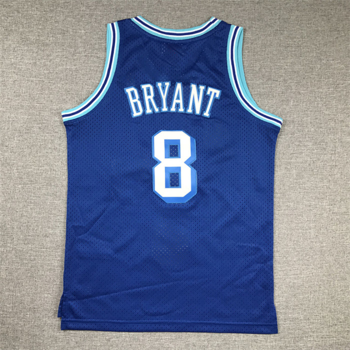 Youth Mitchell&ness 1996-97 Los Angeles Lakers 8 BRYANT Blue NBA Jersey Child Basketball Shirt