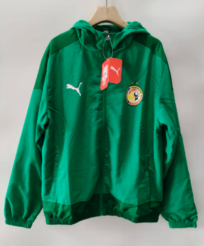 with Caps 2026 Senegal Green Soccer Windbreaker Jacket Football Jacket