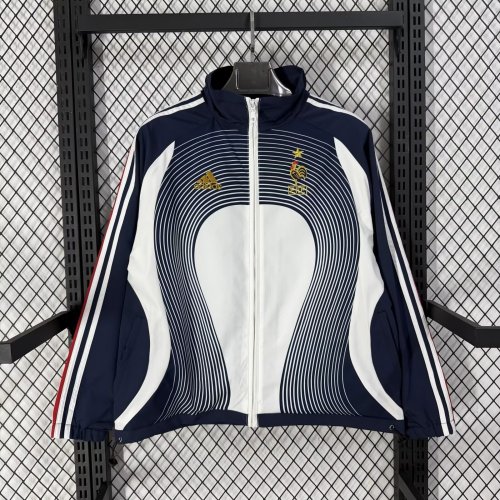 2026-2027 France Dark Blue/White Soccer Windbreaker Jacket Football Jacket