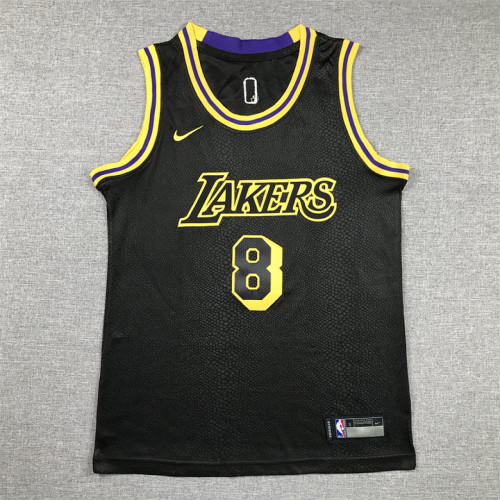 Youth Los Angeles Lakers 8 BRYANT Black NBA Jersey Child Kids Basketball Shirt