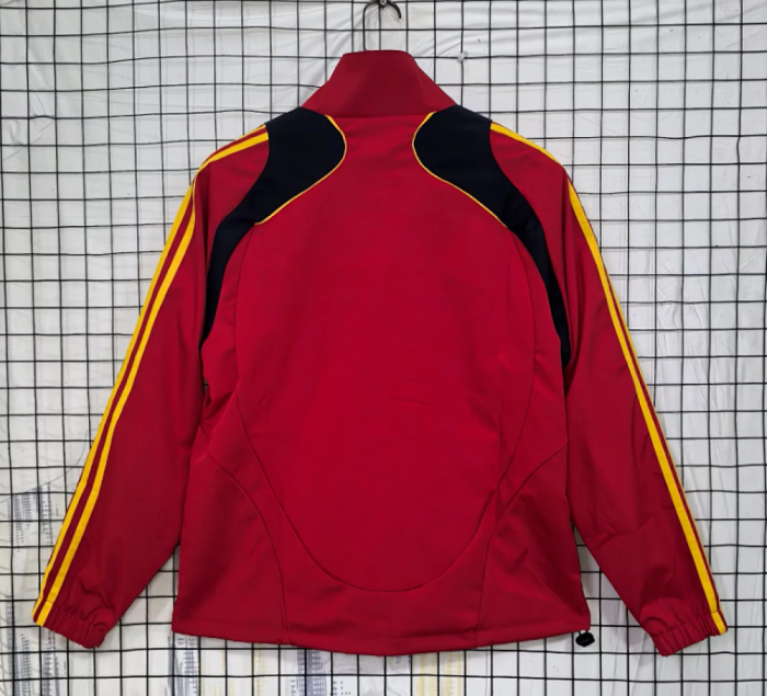 Retro Jacket 2008 Spain Red Soccer Windbreaker Jacket Football Jacket