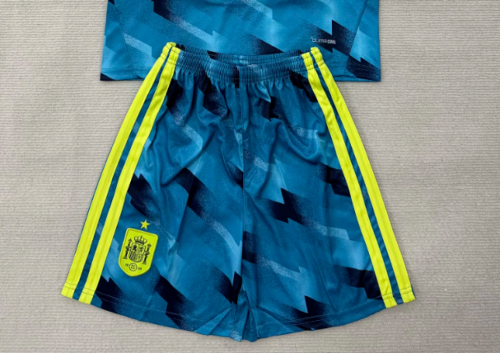 Fan Version 2026 Spain Blue Goalkeeper Soccer Shorts Football Shorts