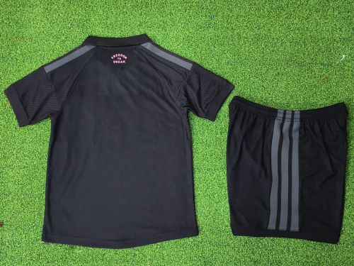 Player Version Youth Uniform Kids Kit 20262027 Inter Miami Away Black Soccer Jersey Shorts Child Football Set