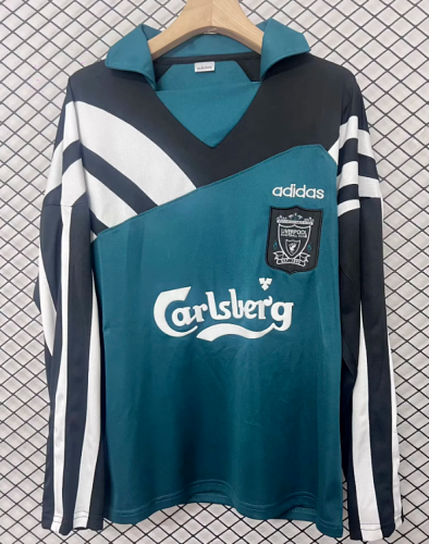 Retro Sweater 1995 Long Sleeve Liverpool Green/Black Soccer Training Sweater