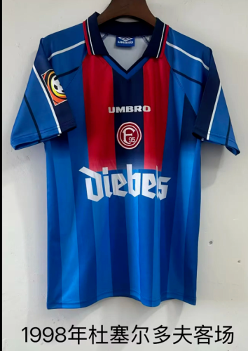 Retro Jersey 1997-1998 Fortuna Düsseldorf Away Soccer Jersey Football Shirt