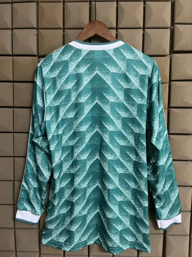 Long Sleeve Retro Jersey 1990 Germany Green Soccer Jersey Vintage Football Shirt