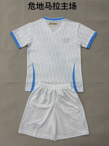 Youth Uniform Kids Kit 2026 Guatemala Home Soccer Jersey Shorts Child Football Set