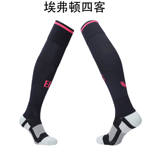 Youth/Adult 2025-2026 Everton Fourth Away Black Soccer Socks Football Socks