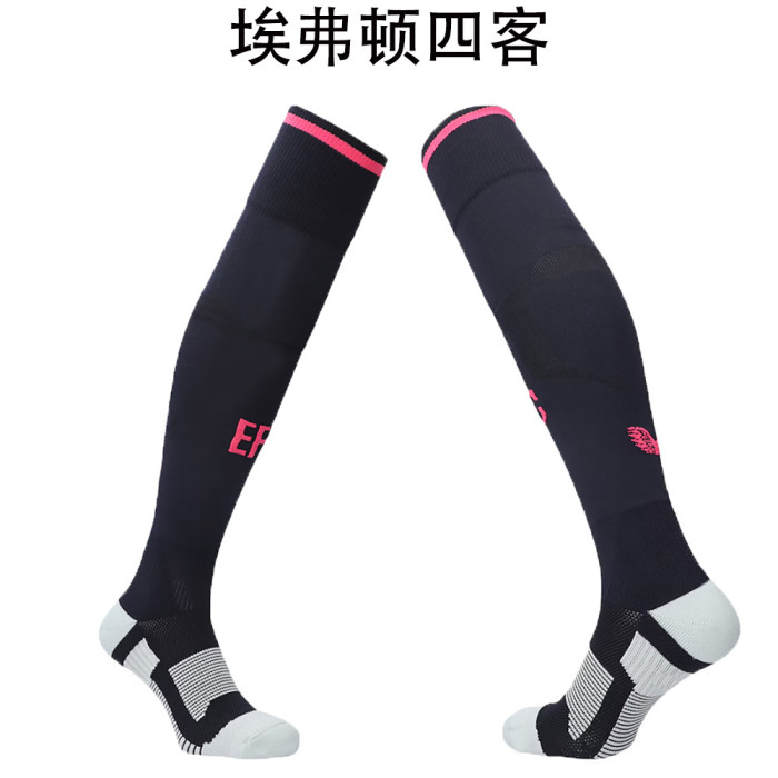 Youth/Adult 2025-2026 Everton Fourth Away Black Soccer Socks Football Socks