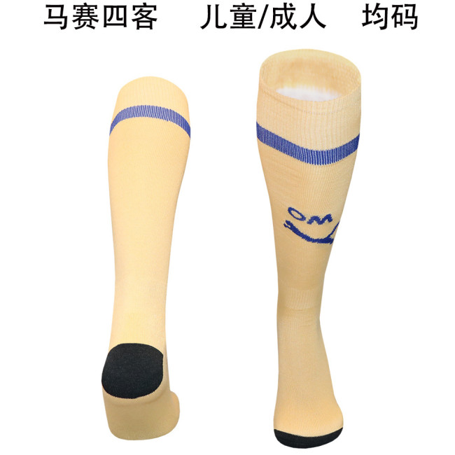 Youth/Adult 2025-2026 Marseille Fourth Away Soccer Socks Football Socks