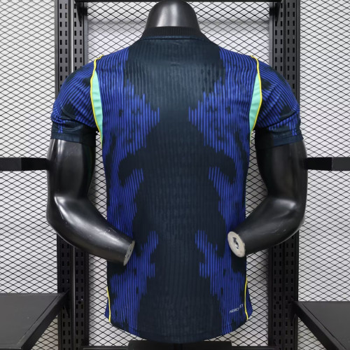 Player Version 2026 Brazil Away Blue Soccer Jersey Brasil Camisetas de Futbol