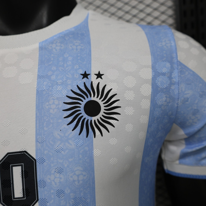 Player Version 2026 Argentina MARADONA 10 White/Blue Soccer Jersey Camisetas de Futbol