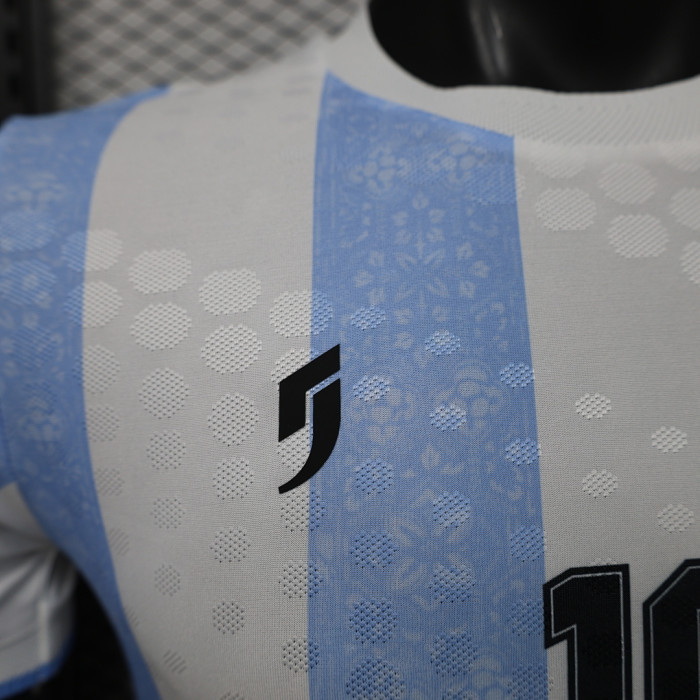 Player Version 2026 Argentina MARADONA 10 White/Blue Soccer Jersey Camisetas de Futbol