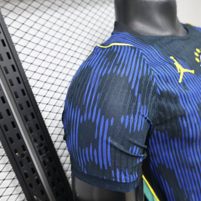 Player Version 2026 Brazil Away Blue Soccer Jersey Brasil Camisetas de Futbol