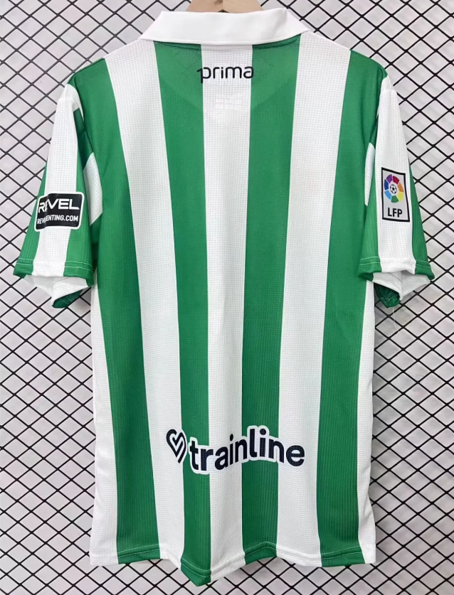with LFP Patch Fan Version 2025-2026 Real Betis Retro Model Soccer Jersey Football Shirt