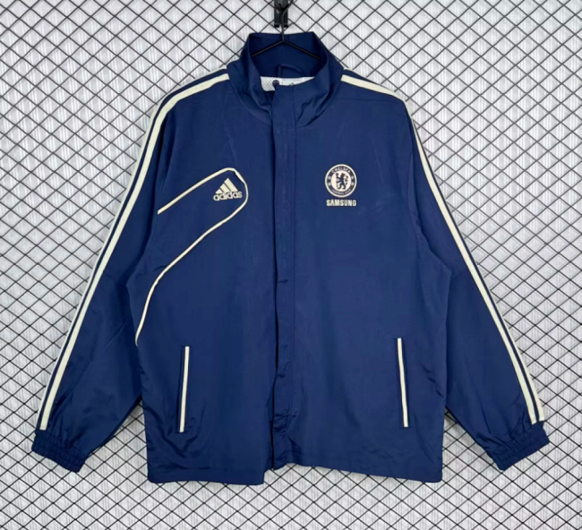 Retro Jacket 2012-2013 Chelsea Dark Blue Soccer Windbreaker Jacket Football Jacket