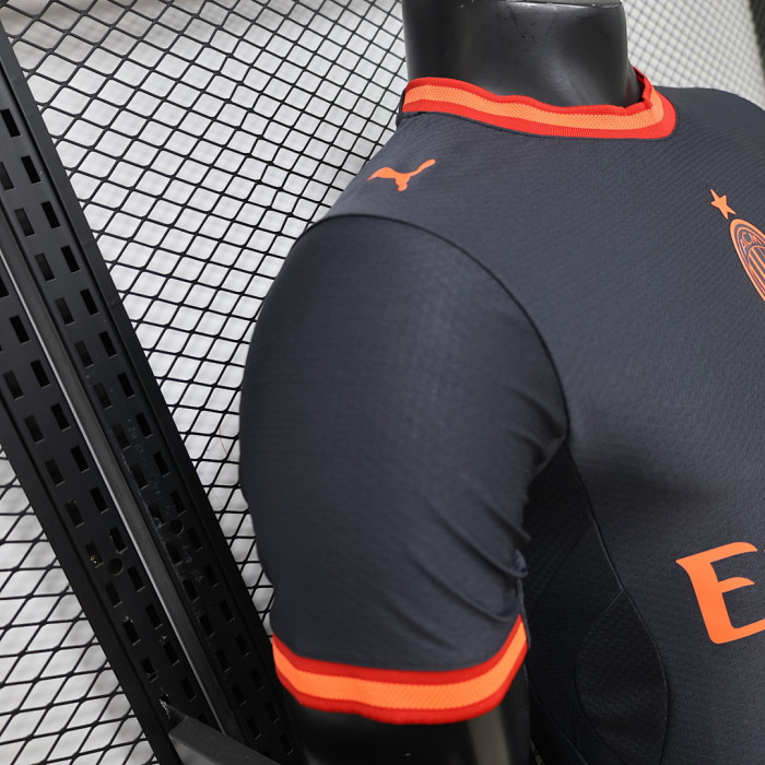 Player Version 2026-2027 AC Milan Third Away Black Soccer Jersey AC Football Shirt