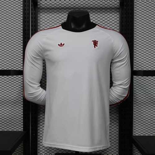 Long Sleeve 2026-2027 Manchester United White Original Soccer Jersey Football Shirt