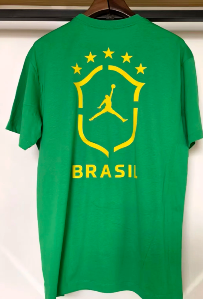 Fan Version 2026 Brazil Green Soccer Cotton T-Shirt Brasil Camisetas de Futbol