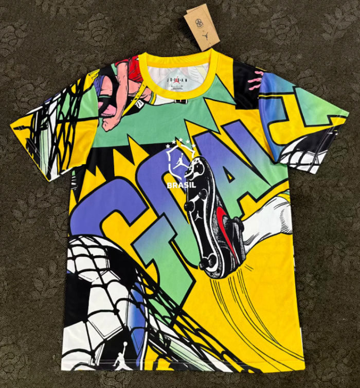 Fan Version 2026 Brazil Colorful Soccer Jersey Brasil Camisetas de Futbol